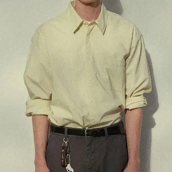 [BUNJANG] Thomas More Paper Shirt Lemon Powder XL / 토마스모어 페이퍼셔츠 레몬파우더 XL 단순 세탁 새상품