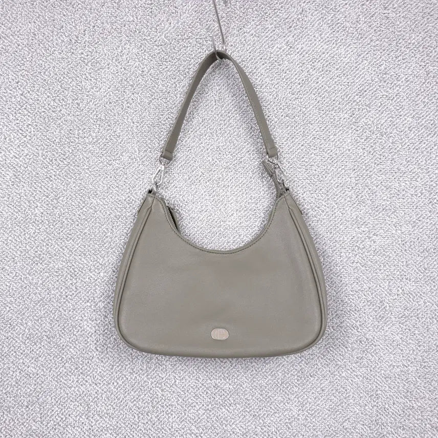 [BUNJANG] Esquire 2022 Women's Mini Hobo Bag / 에스콰이어 2022 여성 [메탈로고] 미니 호보백 숄더백 핸드백 초승달 가방
