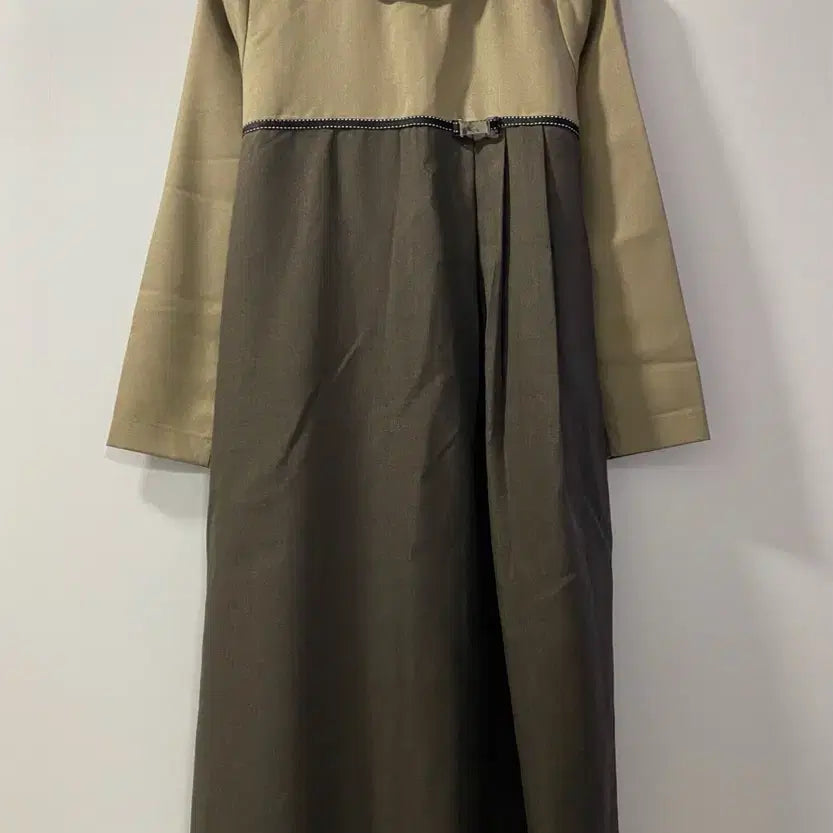 [BUNJANG] Round Collar Dress Beige Spring/Autumn / 둥근카라 원피스 베이지 봄가을옷 55-66