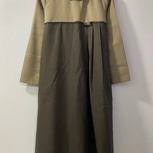 [BUNJANG] Round Collar Dress Beige Spring/Autumn / 둥근카라 원피스 베이지 봄가을옷 55-66