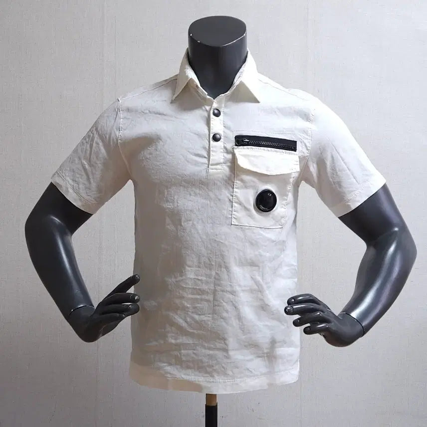 [BUNJANG] CP Company Short Sleeve Polo Shirt / CP 씨피컴퍼니 반팔 카라티 95 정품