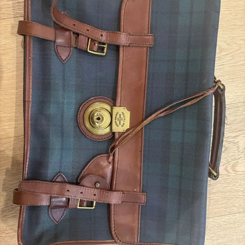 [BUNJANG] Polo Ralph Lauren Check Pattern Briefcase / 폴로 랄프로렌 체크 패턴 브리프케이스