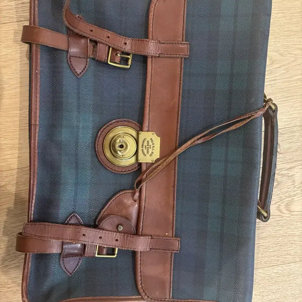 [BUNJANG] Polo Ralph Lauren Check Pattern Briefcase / 폴로 랄프로렌 체크 패턴 브리프케이스