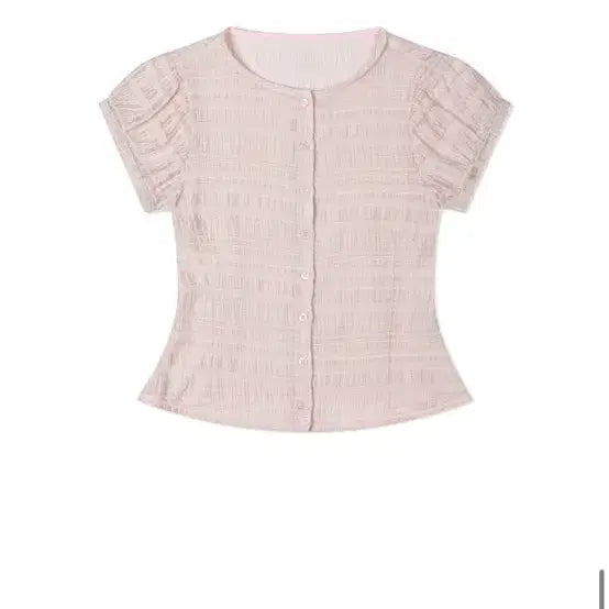 [BUNJANG] Yuje Wrinkle Blouse Pink M / Yuje 유제 링클블라우스 핑크 M