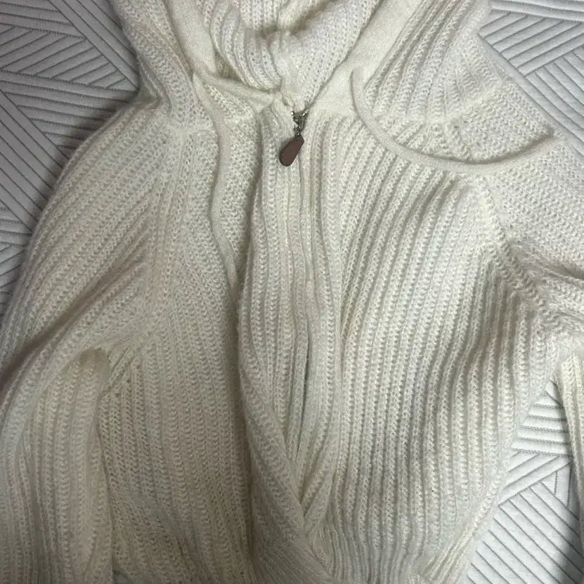[BUNJANG] Knit Hooded Zip-Up / 니트 후드집업