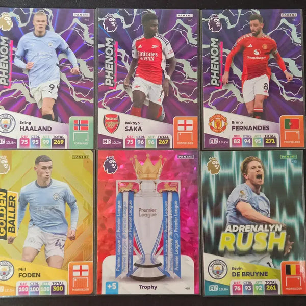 [BUNJANG] Panini 24/25 Premier League Soccer Cards Bundle Set (Foden Golden Baller, Haaland Phenom, etc.) / [Set] 파니니 24/25 프리미어리그 축구카드 (포든 골든볼러, 홀란 페넘 등)