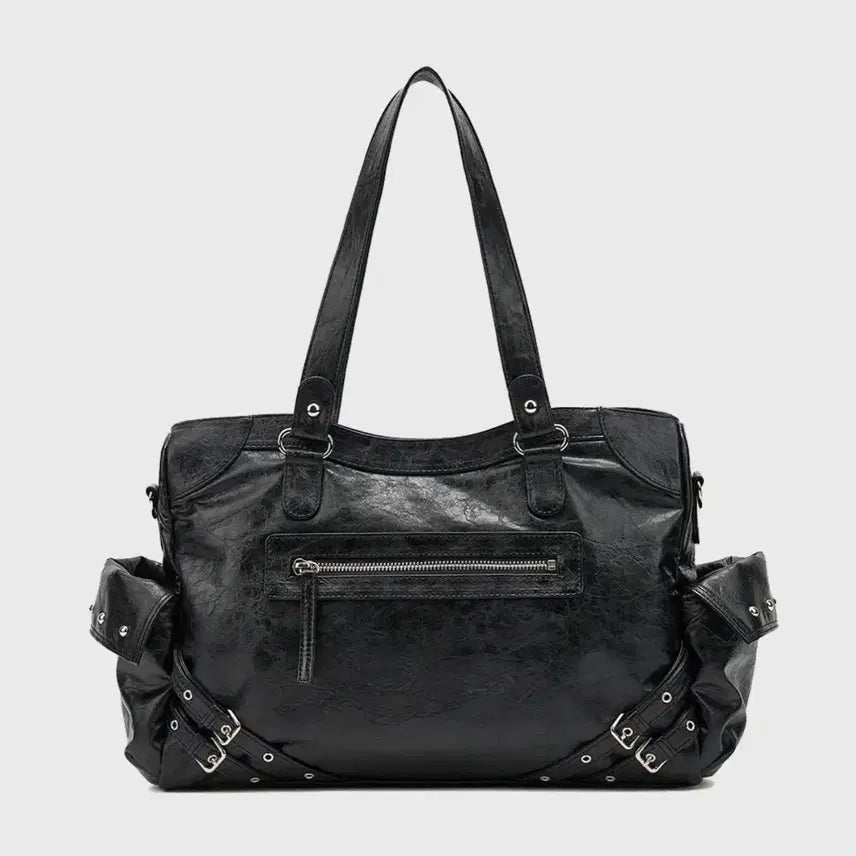 [BUNJANG] DEINET Stud Pocket Big Bag Black / 다이닛 스터드 포켓 빅백 블랙 DEINET STUD POCKET BIG BAG IN BLACK