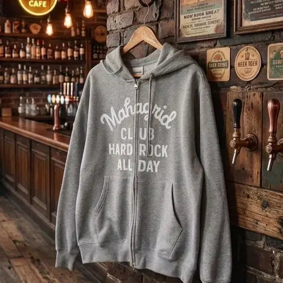 [BUNJANG] Mahagrid ALL DAY Hooded Zip-Up Grey / [새제품] 마하그리드 ALL DAY 후드 집업 Grey