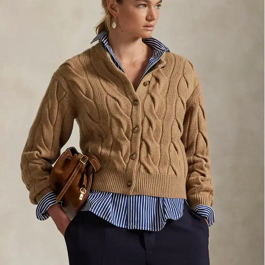 [BUNJANG] Polo Ralph Lauren Cable Knit Wool Cashmere Cardigan / 폴로 랄프로렌 케이블 니트 울 캐시미어 가디건(정품)