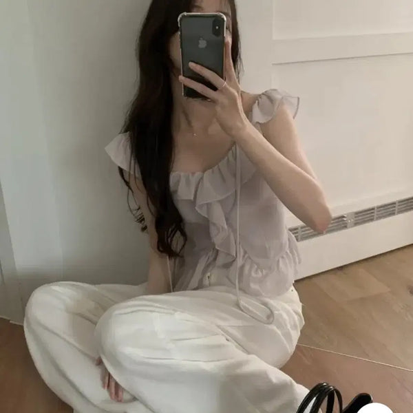 [BUNJANG] MONAFA Frill Blouse / 모너프 블라우스 프릴블라우스