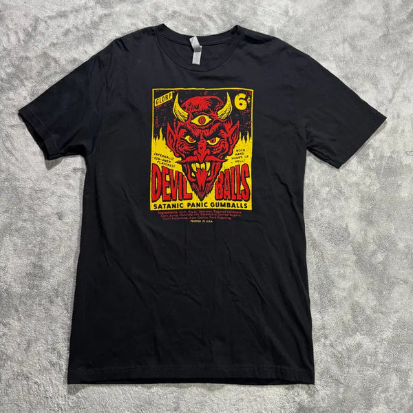 [BUNJANG] US Vintage Devil Ball Satan T-Shirt / [M] 미국빈티지 데빌볼 사탄 반팔 티셔츠