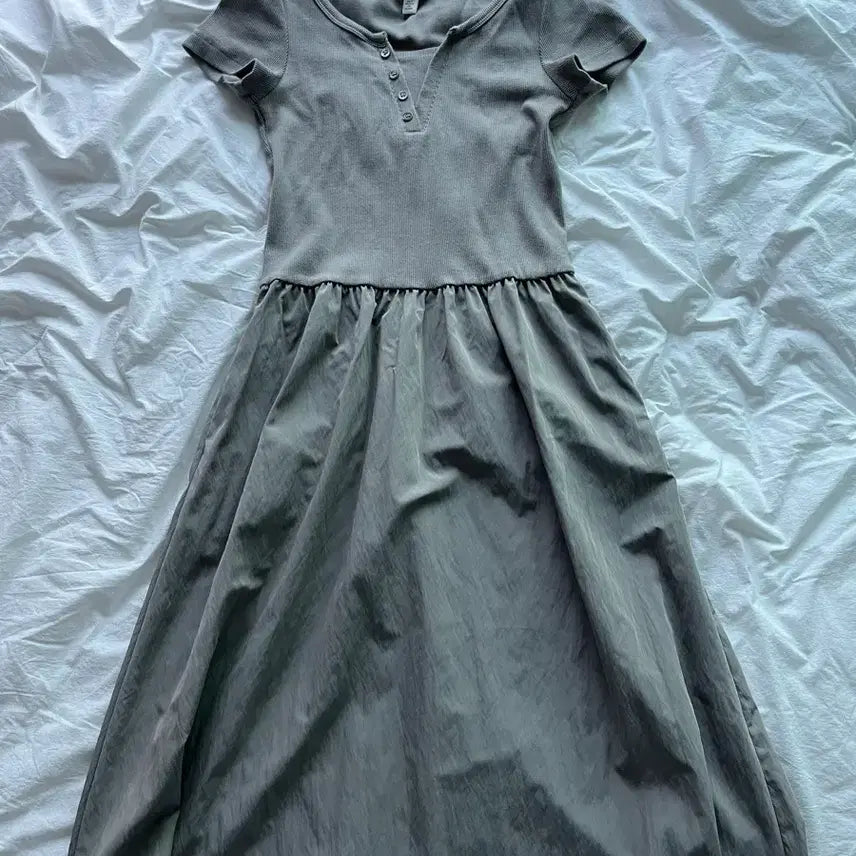 [BUNJANG] H&M Ribbed Flare Long Dress / H&m 골지 플레어 리브드 롱 원피스