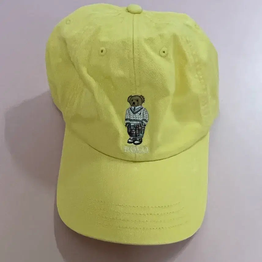 [BUNJANG] Polo Ralph Lauren Polo Bear Yellow Kids/Adult Cap / 폴로 랄프로렌 폴로베어 곰돌이 볼캡 캡모자 옐로우 키즈용 / 여성도 가능