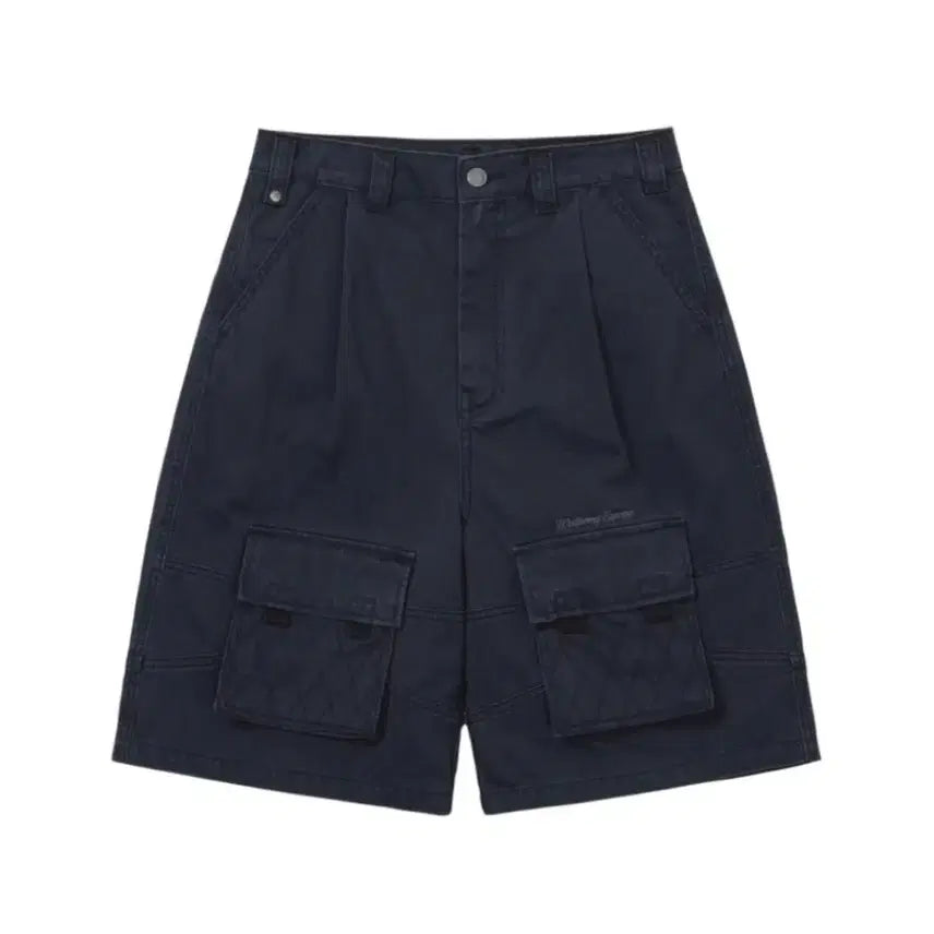 [BUNJANG] Wellbeing Express Washed Cargo Shorts Deep Navy / 웰빙익스프레스 Washed Cargo Shorts Deep Navy