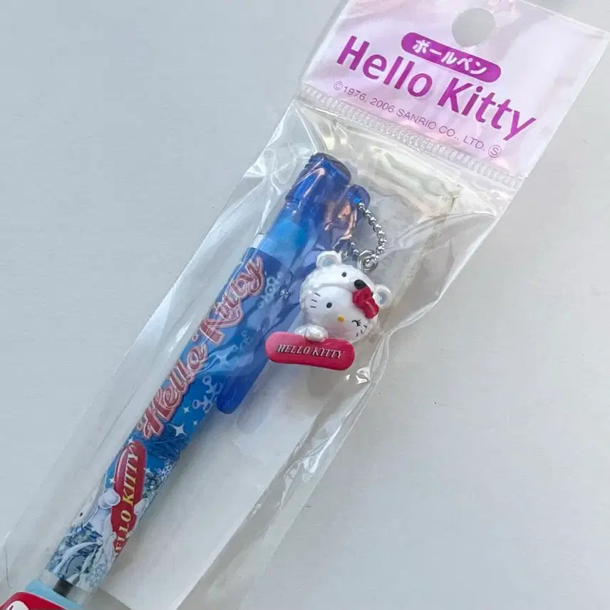[BUNJANG] Japan Genuine Classic Kitty Ski Snowboard Bear Winter Ballpoint Pen / [일본정품] 지역한정 고전 키티 스키 스노우 보드 곰돌이 겨울 볼펜 미개봉 지역 한정