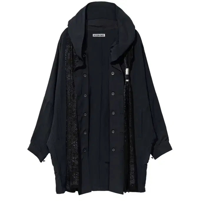 [BUNJANG] Hyeinseo Graphic Muffler Hooded Coat / 혜인서 Hooded Coat w/ Graphic Muffler 2사이즈