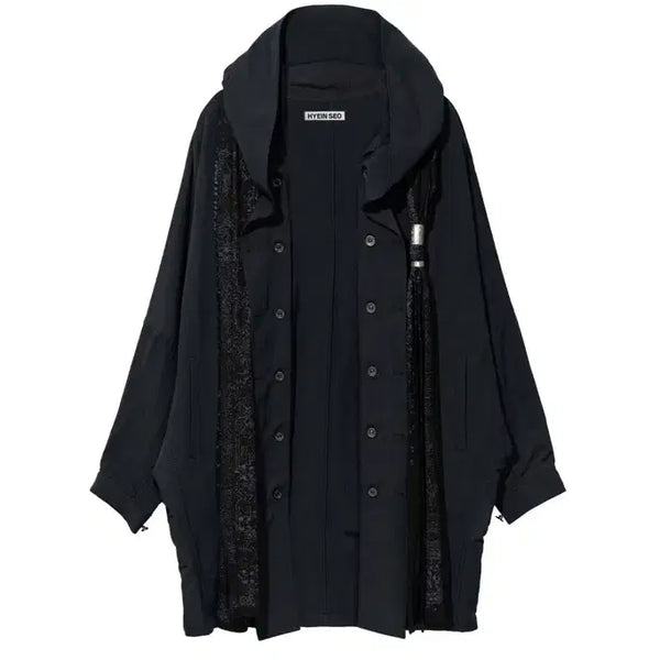 [BUNJANG] Hyeinseo Graphic Muffler Hooded Coat / 혜인서 Hooded Coat w/ Graphic Muffler 2사이즈