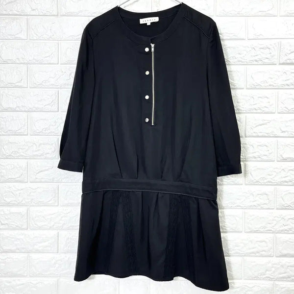 [BUNJANG] Sandro Women's Black Lace Panel Zipper Dress / 산드로 여성 블랙 지퍼 레이스 원피스 1
