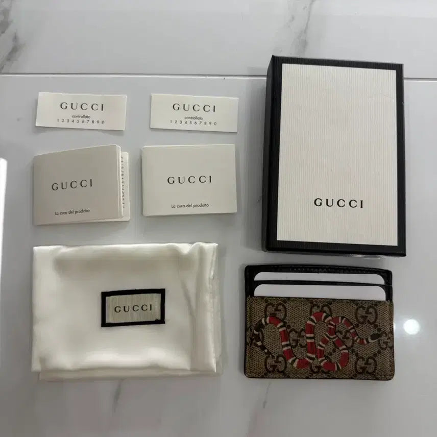 [BUNJANG] Gucci Kingsnake Card Wallet / (새상품급) 구찌 킹스네이크 카드지갑 풀구성
