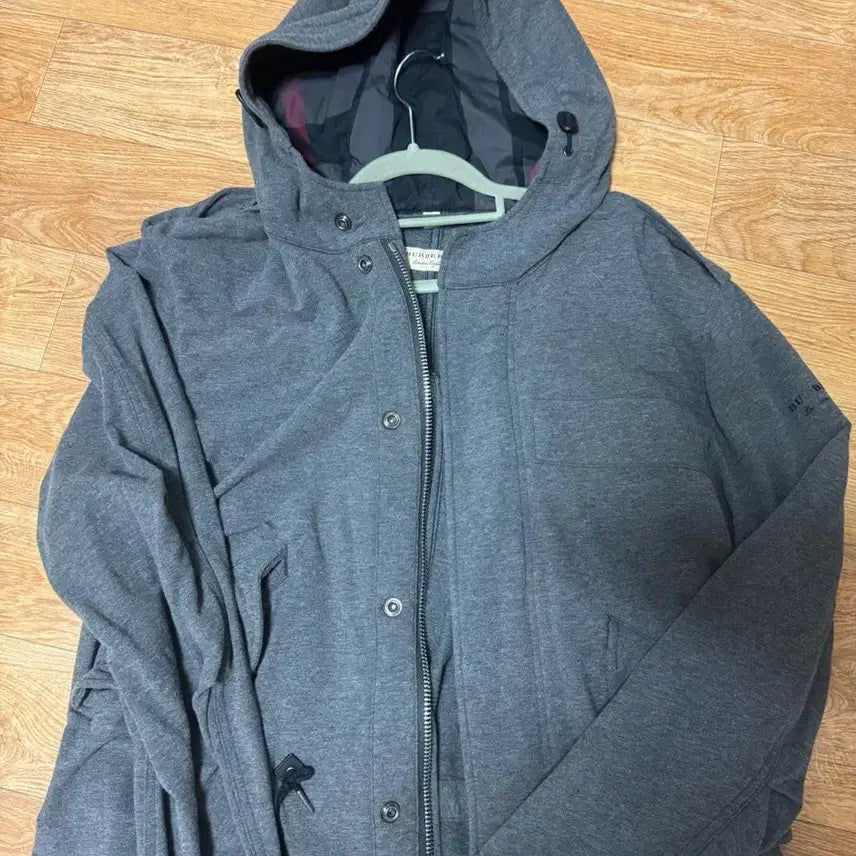 [BUNJANG] Burberry Hooded Zip-Up Jacket Grey / 버버리 후드 집업 그레이