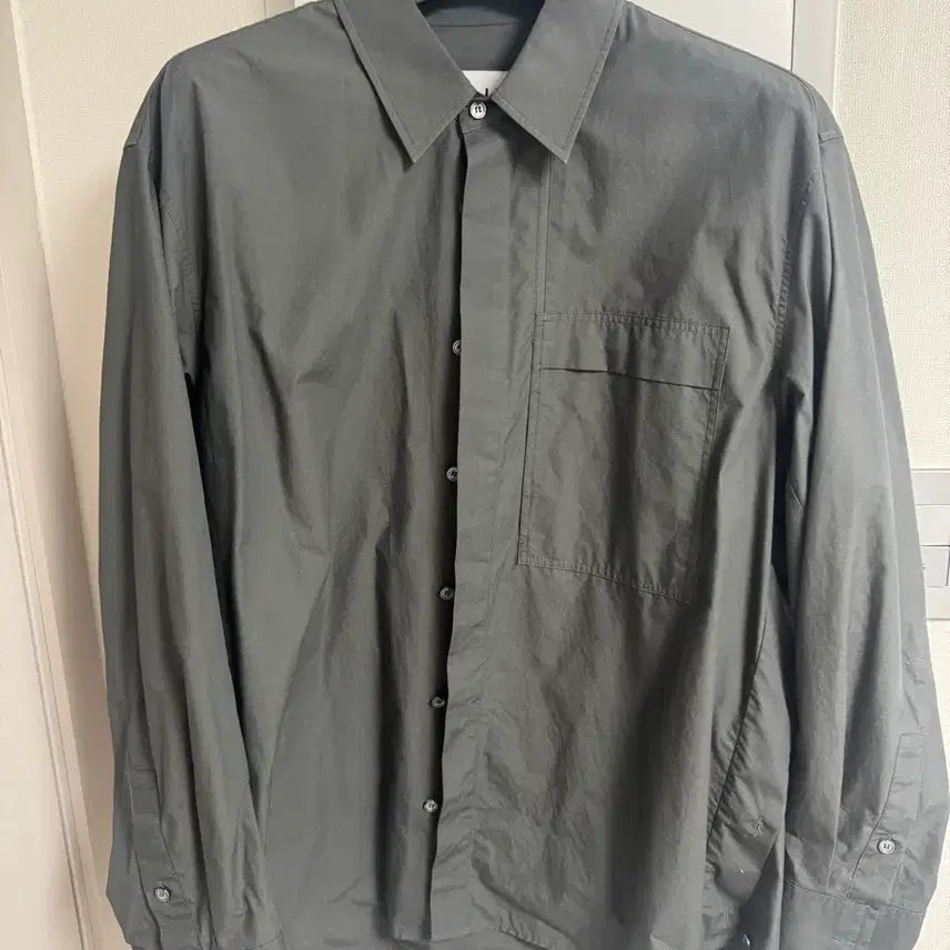 [BUNJANG] Solid Homme Charcoal Button Shirt / 솔리드옴므 차콜 버튼 셔츠