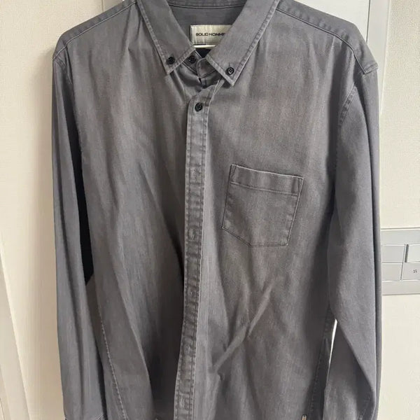 [BUNJANG] Solid Homme Grey Denim Shirt / 솔옴 그레이 청 셔츠