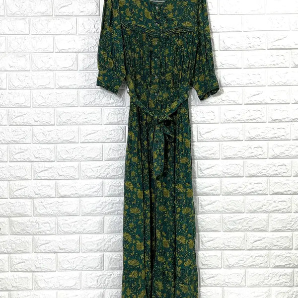[BUNJANG] Soeur Women's Green Floral Long Dress / soeur 여성 그린 플로럴 롱 원피스 34