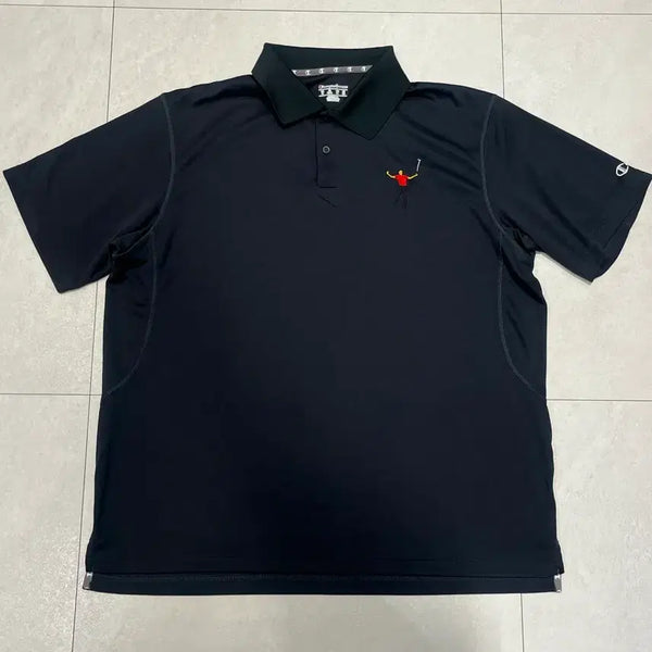[BUNJANG] Champion Men's Golf Polo Tiger Woods Embroidery Black XL / [챔피온] 남성 골프 카라티 타이거우즈 블랙 XL