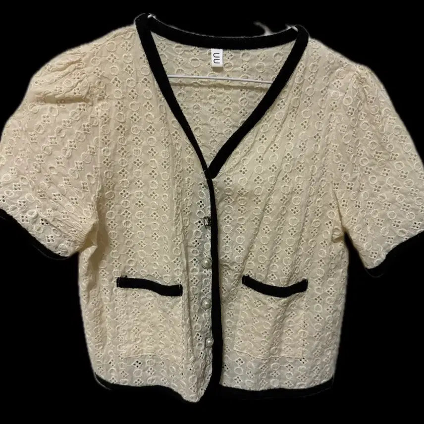 [BUNJANG] Women's Cropped Short Sleeve Blouse / (반택포) 여성 반팔블라우스