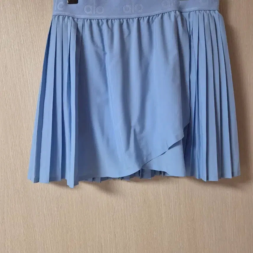[BUNJANG] ALO Pleated Skirt Blue Large / ALO 알로 플리츠 스커트 블루 라지
