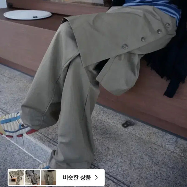 [BUNJANG] Moraehouse Side Button Skirt Pants Black / 모래하우스 사이드 버튼 스커트 팬츠 블랙 컬러