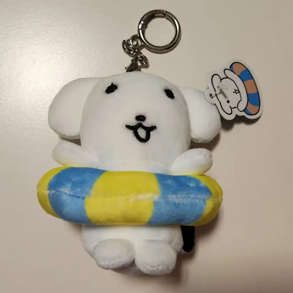 [BUNJANG] White 10cm Plush Charm Keychain / (새상품) 인형 키링 키체인 열쇠고리 하양이 10cm