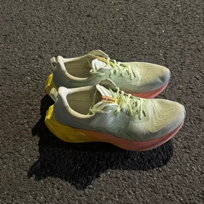 [BUNJANG] ASICS NovaBlast 4 Cool Matcha Safety Yellow Running Shoes (285mm) / 아식스 노바블라스트 4 쿨 마차 세이프티 옐로우 285사이즈