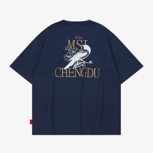 [BUNJANG] T1 2024 MSI Chengdu T-Shirt Navy M / 24 T1 티원 MSI 청두 티셔츠 네이비 M사이즈