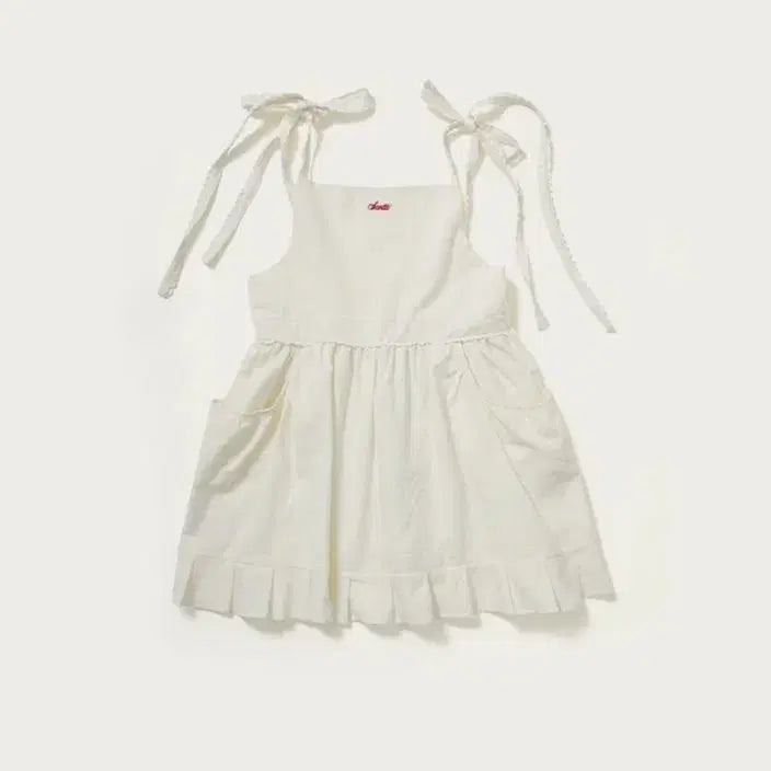 [BUNJANG] Scotti Apron Dress White / scotti 스코티 에이프런 원피스