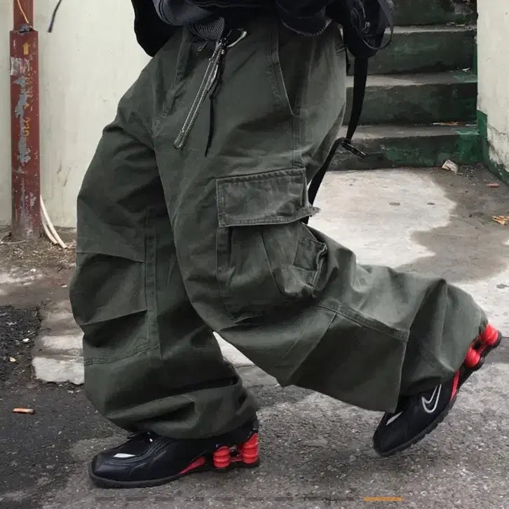 [BUNJANG] DANS STUDIO Stratum Washed Cargo Balloon Pants / 단스튜디오 스트라텀 워싱 카고 벌룬 팬츠