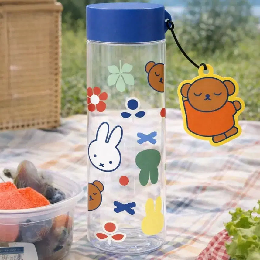 [BUNJANG] Miffy & Boris 500ml Tritan Water Bottle / 미피 소프트 펜던트 클리어 트라이탄 보틀 미피 보리스 500ml