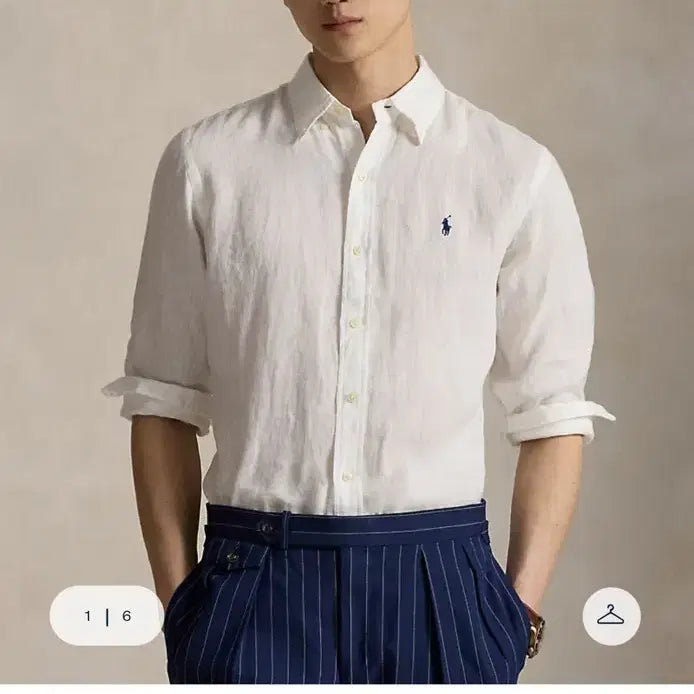 [BUNJANG] Polo Ralph Lauren Classic Fit Linen Shirt White XL (Sealed) / (미개봉) 폴로 랄프로렌 린넨 셔츠 화이트 XL사이즈