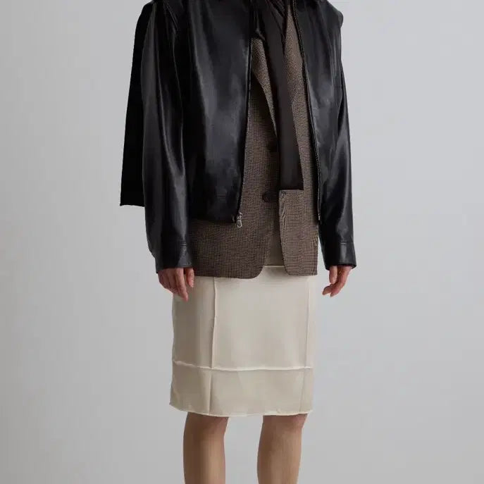 [BUNJANG] Creased Slip Skirt - Light Yellow / Commission 커미션 creased slip skirt 슬립 스커트