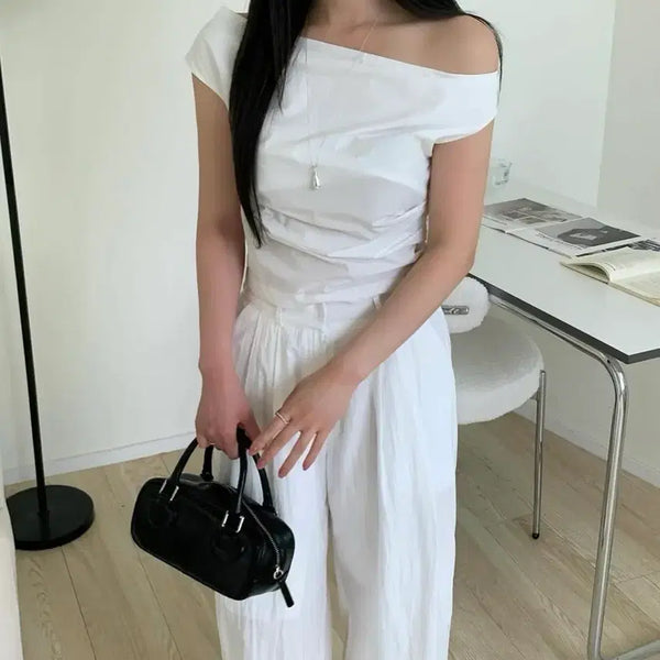 [BUNJANG] Something Blue Off-Shoulder Top White / jud 썸띵bl 화이트