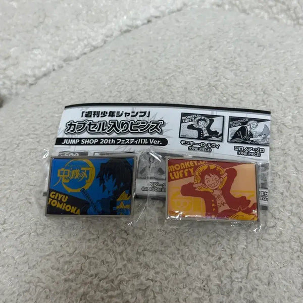 [BUNJANG] Jump Shop 20th Anniversary Festival Badge Luffy & Giyu Bundle Set / 점프샵 20주년 페스티벌 뱃지 루피 & 기유