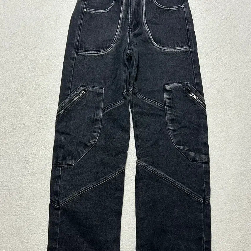 [BUNJANG] Nonfloor Fragments Denim Black Cargo Denim Pants / 논플로어 FRAGMENTS DENIM 블랙 카고 데님 팬츠