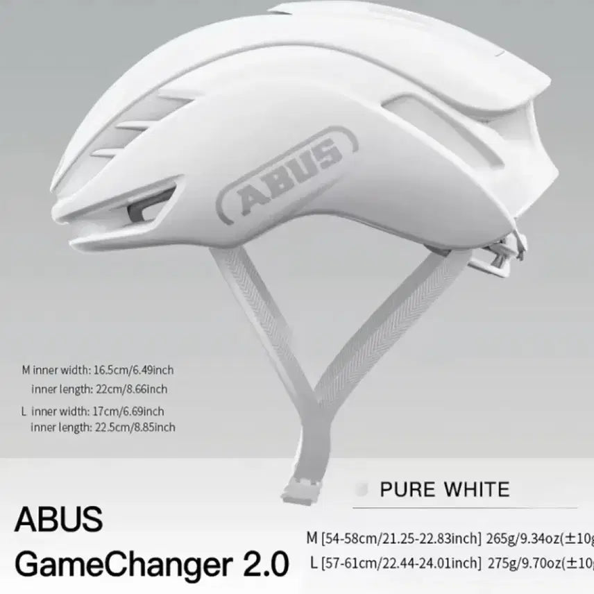 [BUNJANG] Abus Gamechanger Pure White Helmet (Size L) / 아부스 게임체인저 퓨어화이트