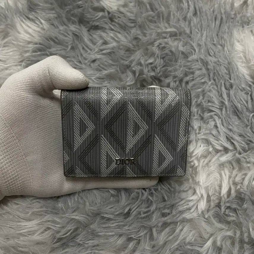 [BUNJANG] Dior Diamond Business Canvas Card Holder / 디올 CD 다이아몬드 비즈니스 캔버스 카드지갑 [os]