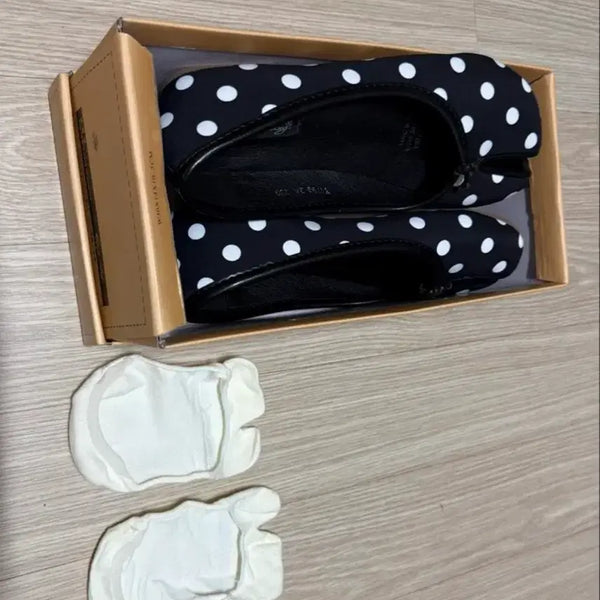 [BUNJANG] Dot Pattern Tabi Shoes (Size 230) with Tabi Socks / 도트 타비 신발 230 + 타비양말