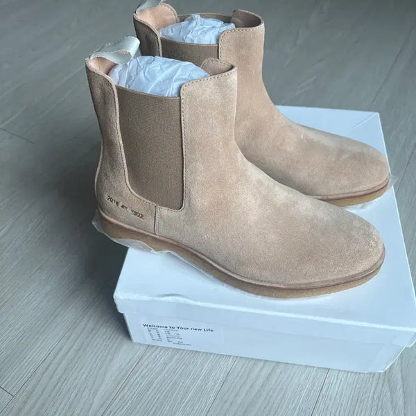[BUNJANG] Beige Suede Chelsea Boots / 스웨이드 첼시 부츠