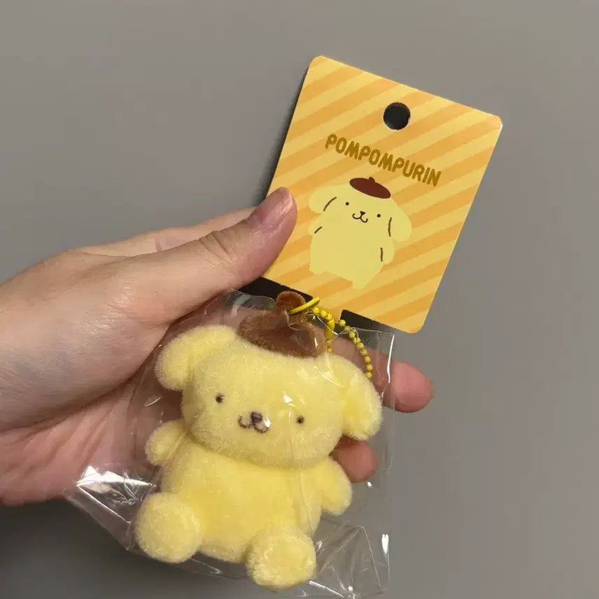 [BUNJANG] Sanrio Pompompurin Fluffy Doll Keychain / 정리중)) 산리오 폼폼푸린 플로키 인형 키링