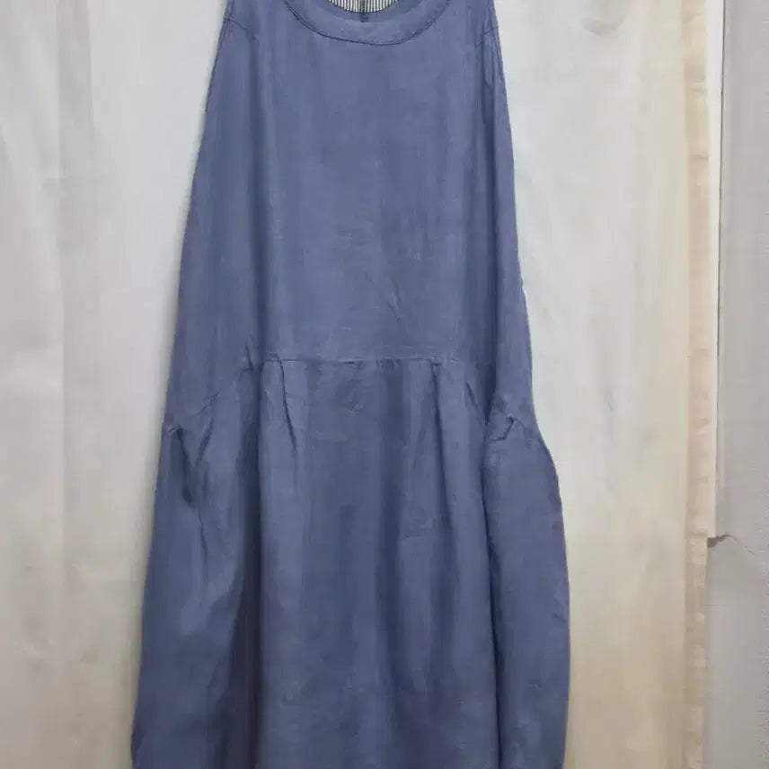 [BUNJANG] Blue Sleeveless Maxi Dress / 청색 민소매 맥시 원피스