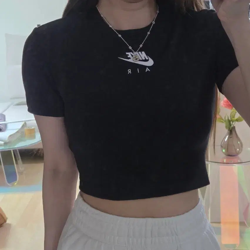 [BUNJANG] Nike Cropped T-Shirt / 나이키 크롭반팔티셔츠 (착샷)