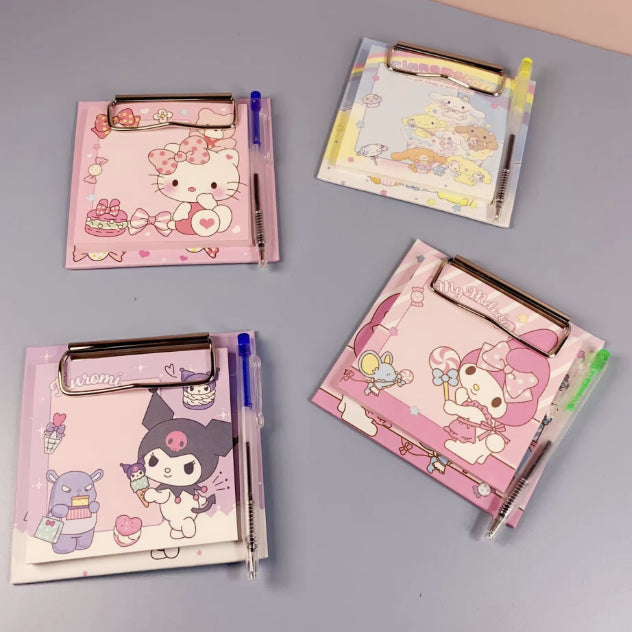 [BUNJANG] Sanrio Memo Pad, Whiteboard, and Pen Set / 산리오메모지+보드판+볼펜